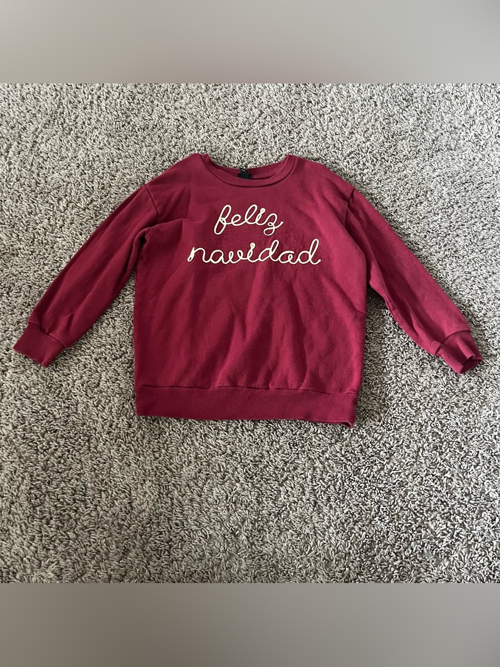 art class Burgundy "feliz navidad" Crewneck Sweatshirt